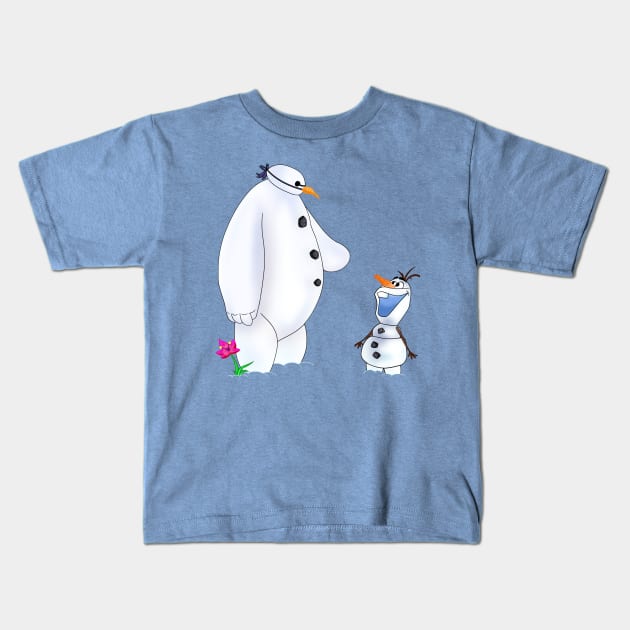 Snowman Twins Kids T-Shirt by missbmuffin